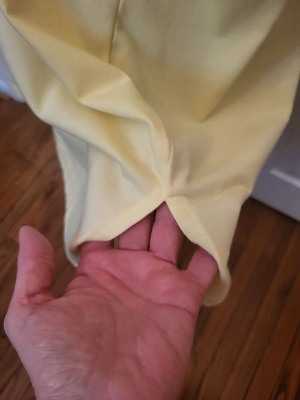 Only Necessities Butter Yellow Lace Up Tunic Tee L Preppy Nautical Retro Cottage - Picture 7 of 8